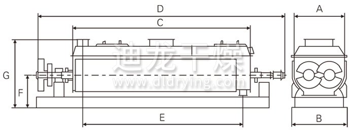 空心桨叶干燥机结构示意图